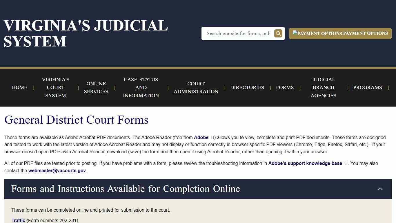 General District Court Forms | Virginia Court System